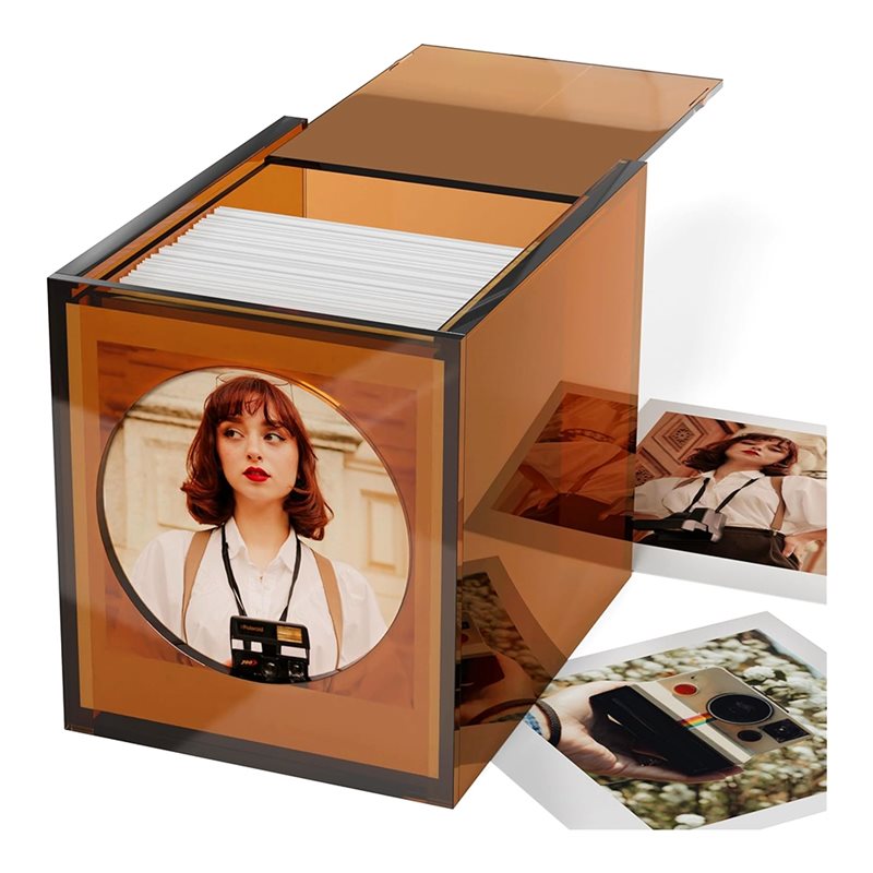 Art Craft Display - YANA50I กรอบอะคริลิคและกล่องเก็บรูปภาพออกแบบมาสำหรับโพลารอยด์ ไอ-ไทป์/600 SX-70/อินสตาแกรม สแควร์ 4.2