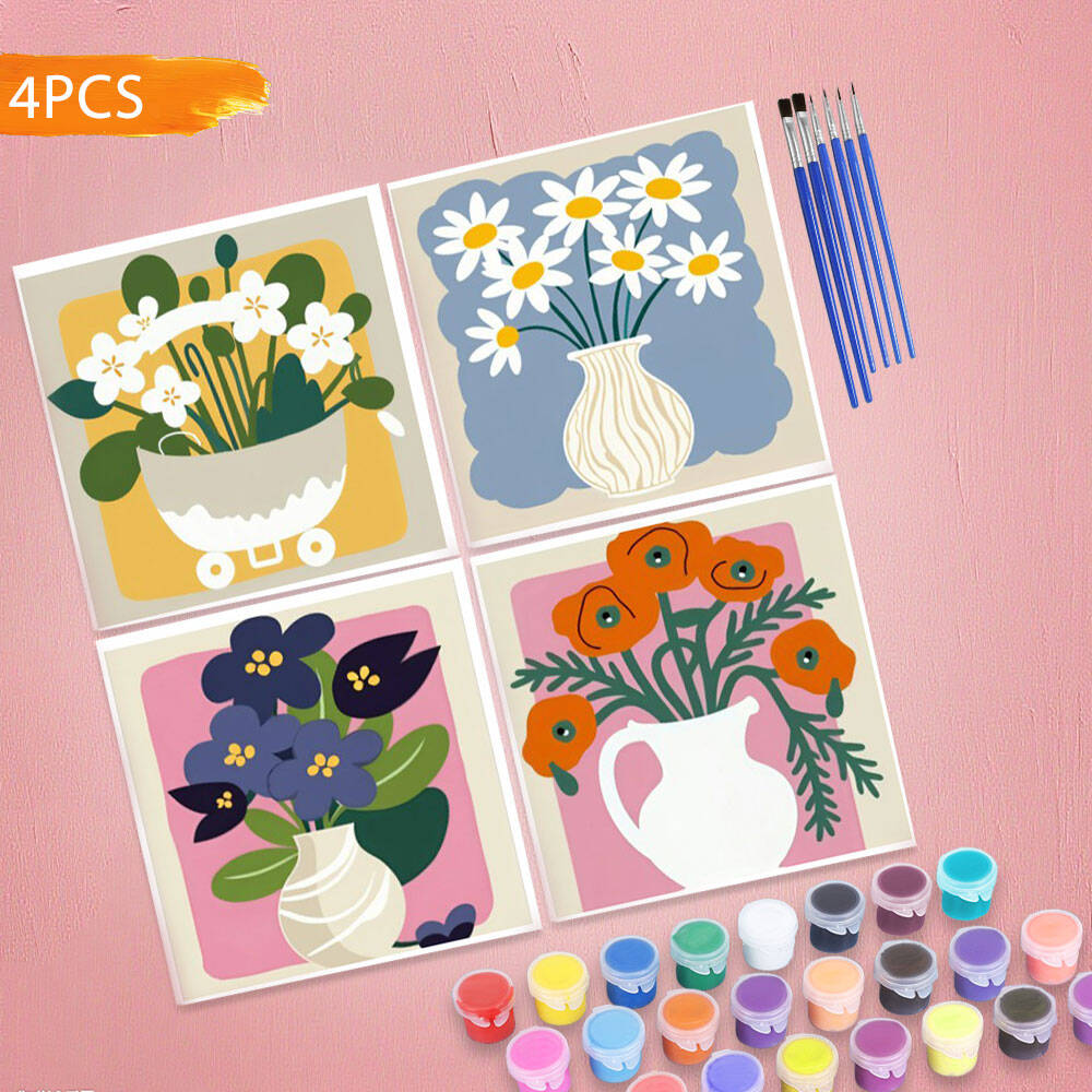 Art Craft Website - ภาพวาดโดยชุดหมายเลขหมู่บ้านเมดิเตอร์เรเนียนฉากผ้าใบศิลปะ Handpaint ทิวทัศน์ DIY ภาพวาดสีน้ํามันดิจิตอลวาดตกแต่งบ้าน