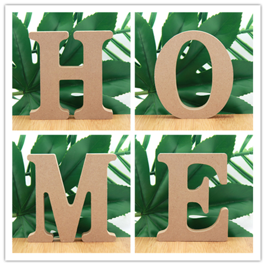 Art Craft Website - 1ชิ้น10ซม. ไม้สีตัวอักษรไม้ตัวอักษร DIY คำตัวอักษรศิลปะงานฝีมือการออกแบบชื่อยืนการตกแต่งบ้านงานแต่งงานงานปาร์ตี้3.94นิ้ว