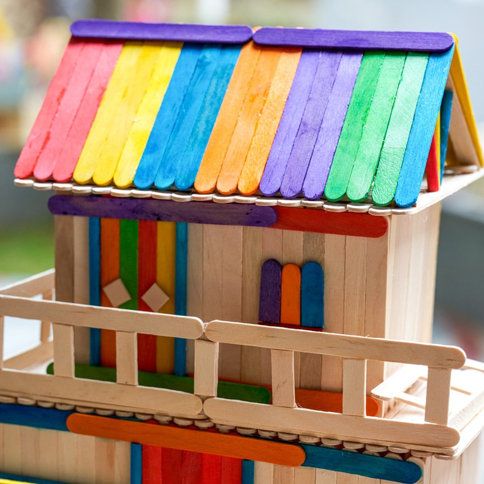 Art Craft Jumbo - แท่งไอศกรีมสีขนาดใหญ่ 50 ชิ้น สำหรับงานประดิษฐ์ DIY อุปกรณ์ศิลปะในบ้านและห้องเรียน