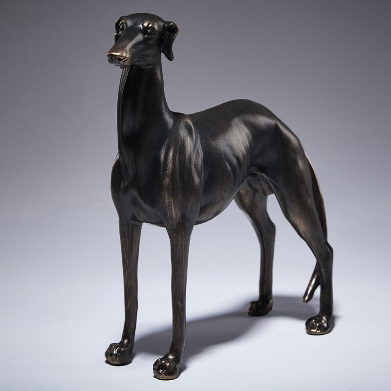Art Craft Website - Greyhound รูปปั้นสุนัข,French Bulldog ตุ๊กตา,ทองแดงโบราณสัตว์หัตถกรรมเดสก์ท็อปเรซิ่นเครื่องประดับห้องนั่งเล่นตกแต่งสํานักงาน
