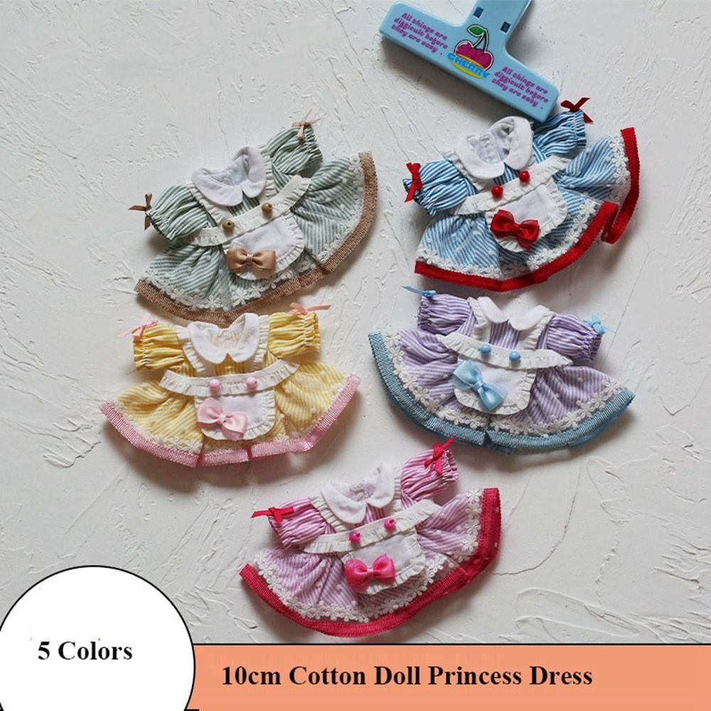 Art Craft Handmade - ตุ๊กตาทำมือคุณภาพสูง เสื้อผ้าน่ารักสไตล์โลลิต้า 5 สี ชุดเจ้าหญิงแสนสวย สำหรับตุ๊กตาผ้าฝ้ายขนาด