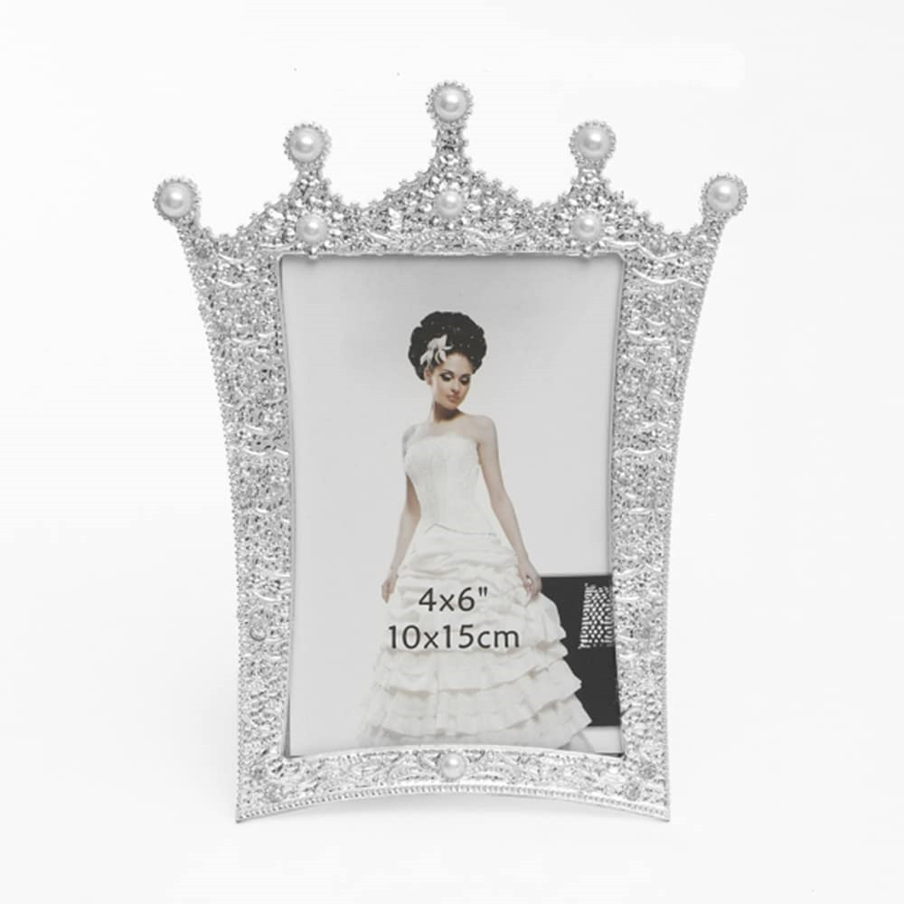 Art Craft Display - 6นิ้ว/7นิ้วคริสตัลกรอบตกแต่งวันวาเลนไทน์มงกุฎเพชรกรอบรูป Office Home ตกแต่ง