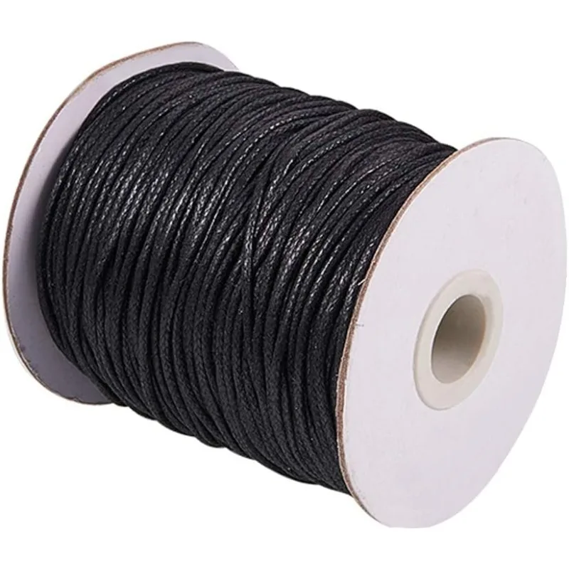 Macrame Cord Cotton - 1 ม้วน 100 หลาผ้าฝ้ายด้ายฝ้าย 1.5 มม.ประดับด้วยลูกปัดสําหรับเครื่องประดับสร้อยข้อมือ