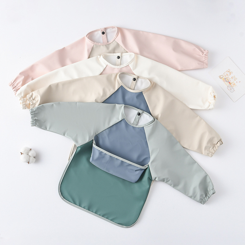 เด็กทารกแขนยาว PU Bibs เด็กศิล - Art Craft Toddlers บทวิจารณ์และราคา