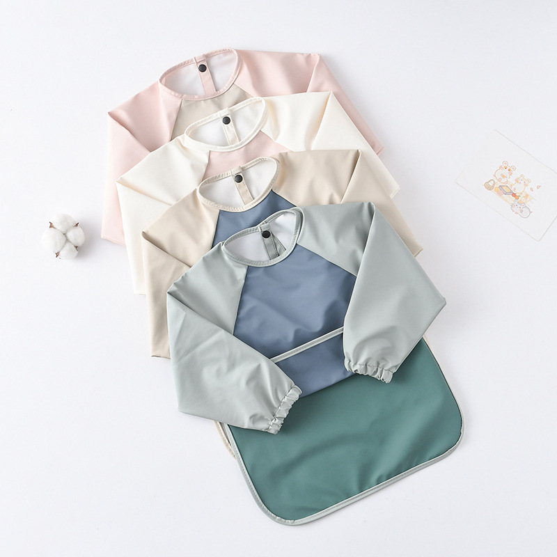 เด็กทารกแขนยาว PU Bibs เด็กศิล - Art Craft Toddlers บทวิจารณ์และราคา