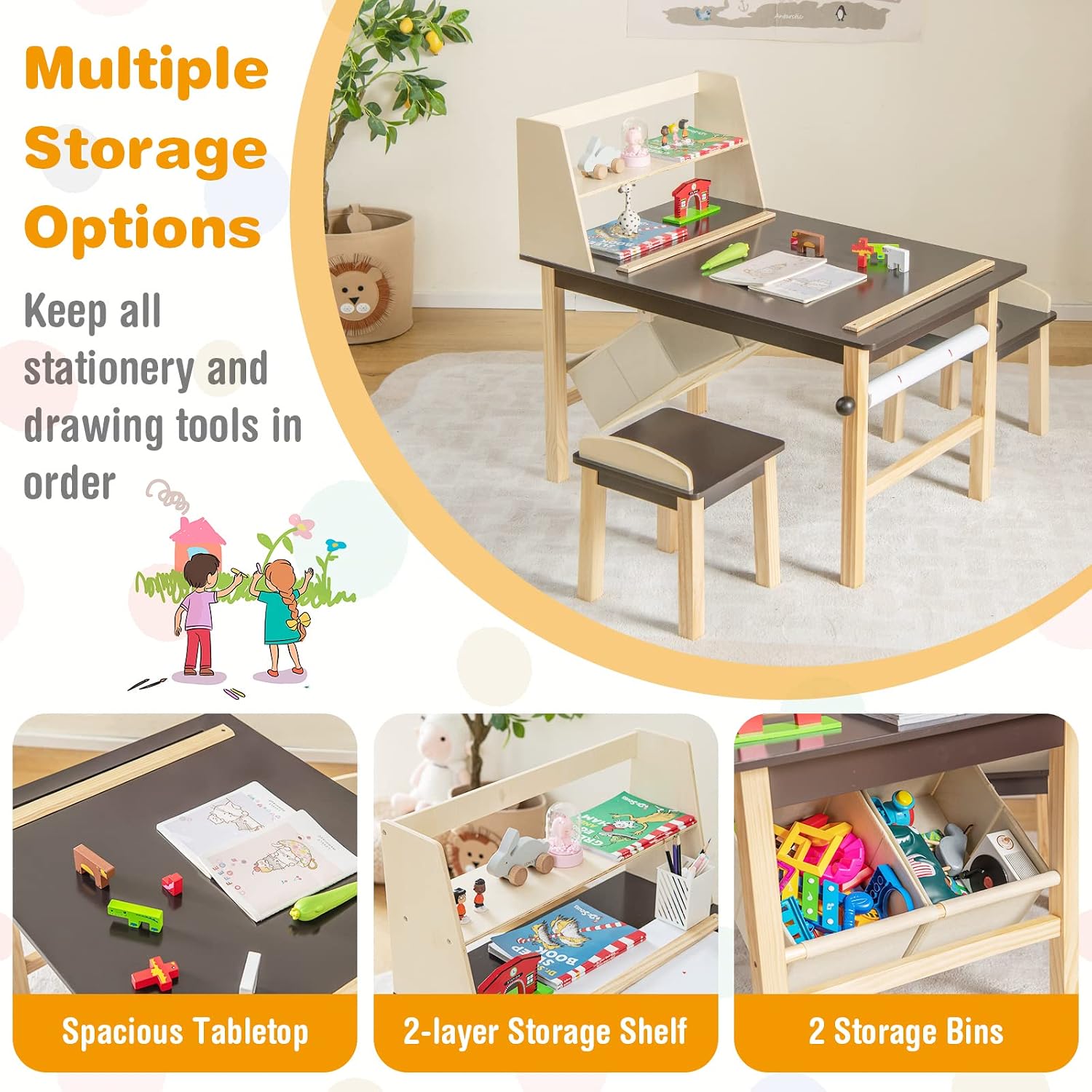 ชุดโต๊ะและเก้าอี้ศิลปะสำหรับเด - Art Craft Toddlers บทวิจารณ์และราคา