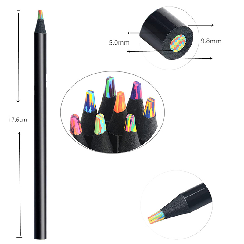 ดินสอหลากสีGradient Rainbowดิน - Art Craft Jumbo บทวิจารณ์และราคา