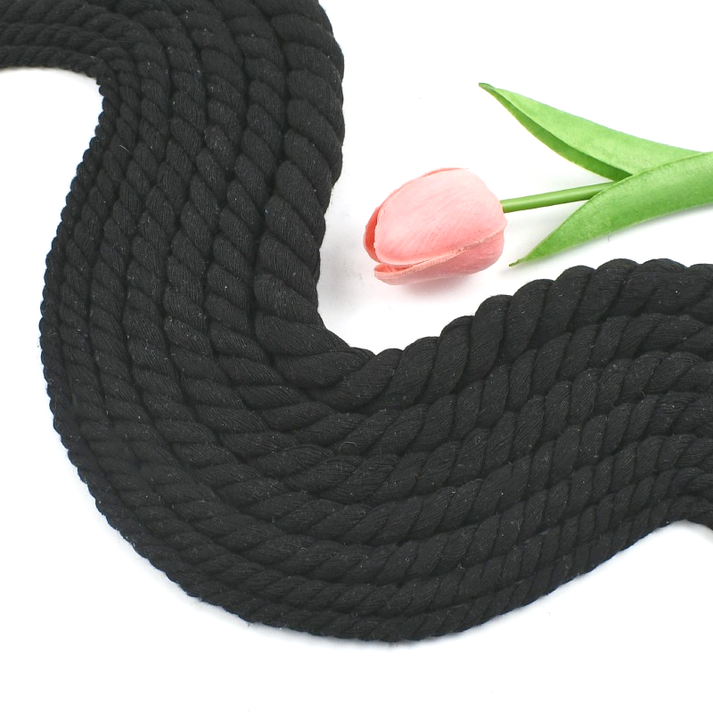 เชือกฝ้ายถักสีดำ ขนาด 1-5 เมตร - Macrame Cord Cotton บทวิจารณ์และราคา