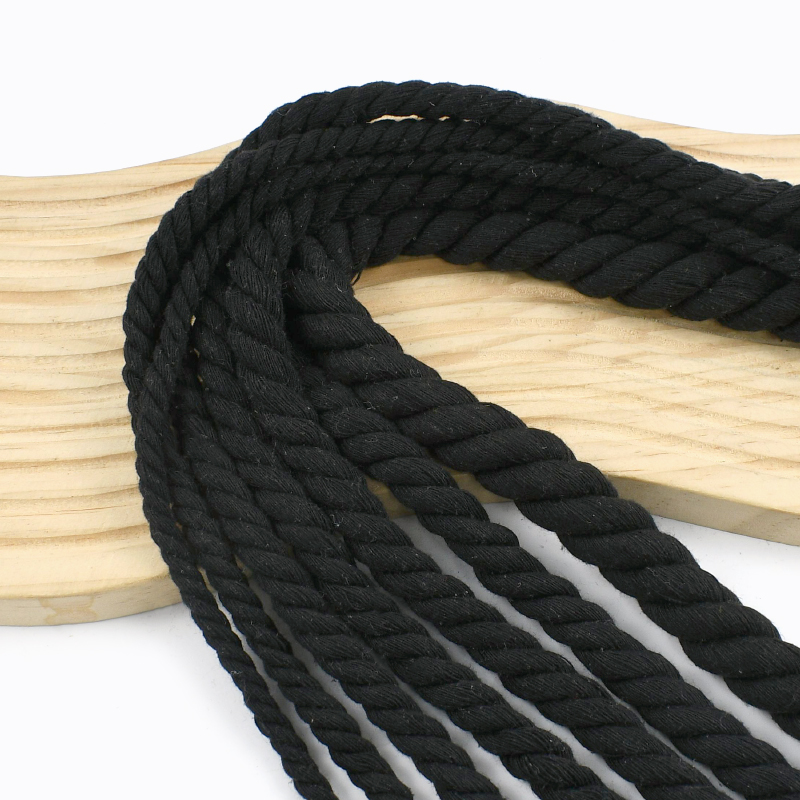 เชือกฝ้ายถักสีดำ ขนาด 1-5 เมตร - Macrame Cord Cotton บทวิจารณ์และราคา