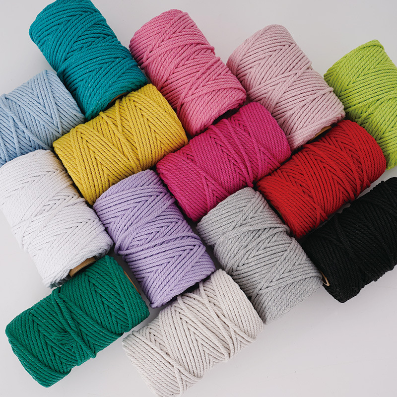 เชือกฝ้ายคอร์สปันสีธรรมชาติและ - Macrame Cord Cotton บทวิจารณ์และราคา