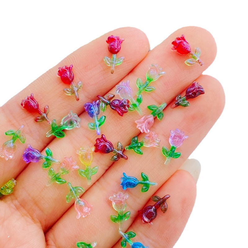 100ชิ้นกลิตเตอร์เรซิ่นขนาดเล็ก - Art Craft Rose บทวิจารณ์และราคา