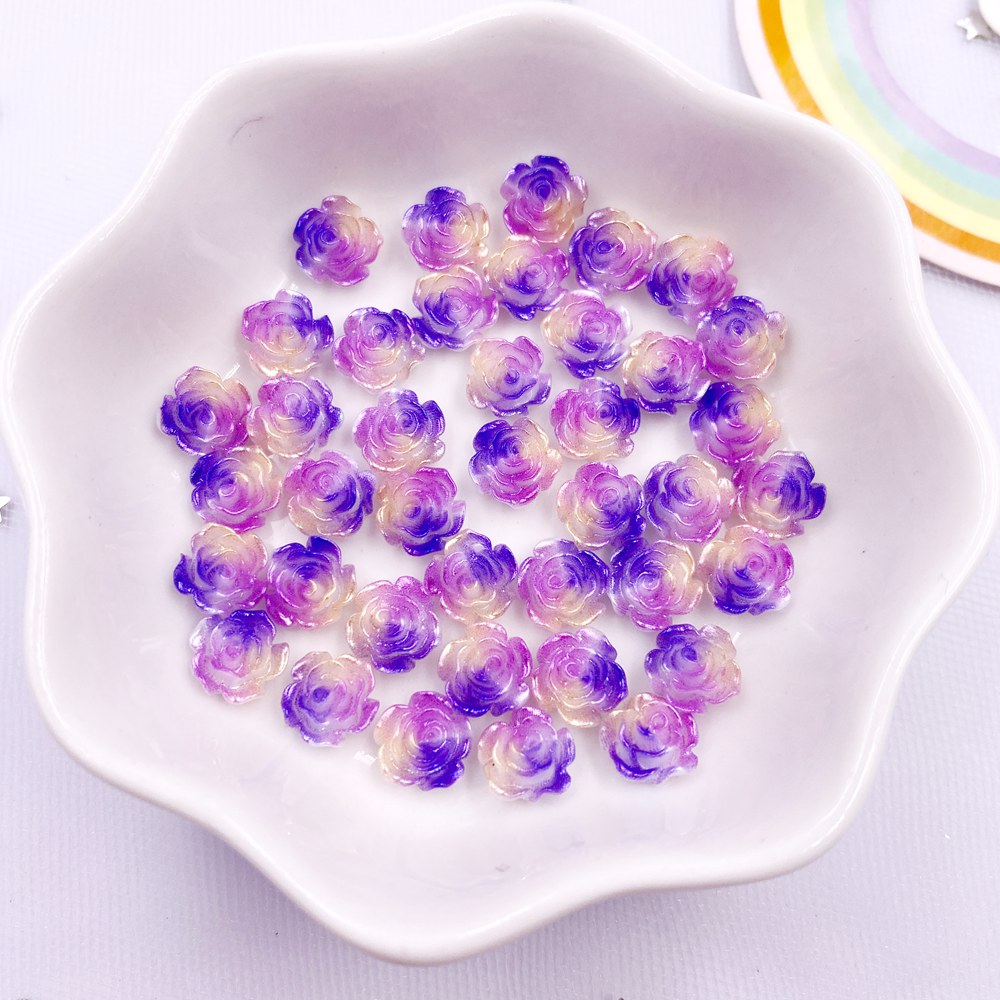 50Pcs 8Mm เรซิ่นสีสันสดใส Rose - Art Craft Rose บทวิจารณ์และราคา