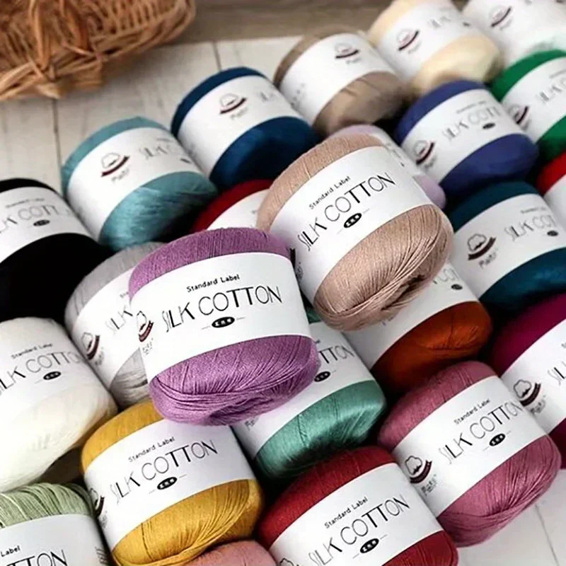 50g ผ้าไหมลูกไม้ผ้าฝ้ายถักเส้น - Artwork Craft บทวิจารณ์และราคา