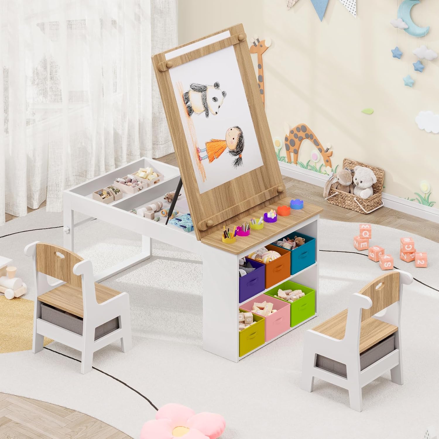 โต๊ะและเก้าอี้ศิลปะสำหรับเด็ก  - Art Craft Toddlers บทวิจารณ์และราคา