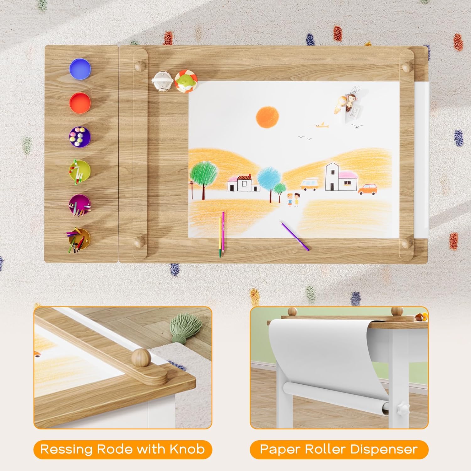 โต๊ะและเก้าอี้ศิลปะสำหรับเด็ก  - Art Craft Toddlers บทวิจารณ์และราคา