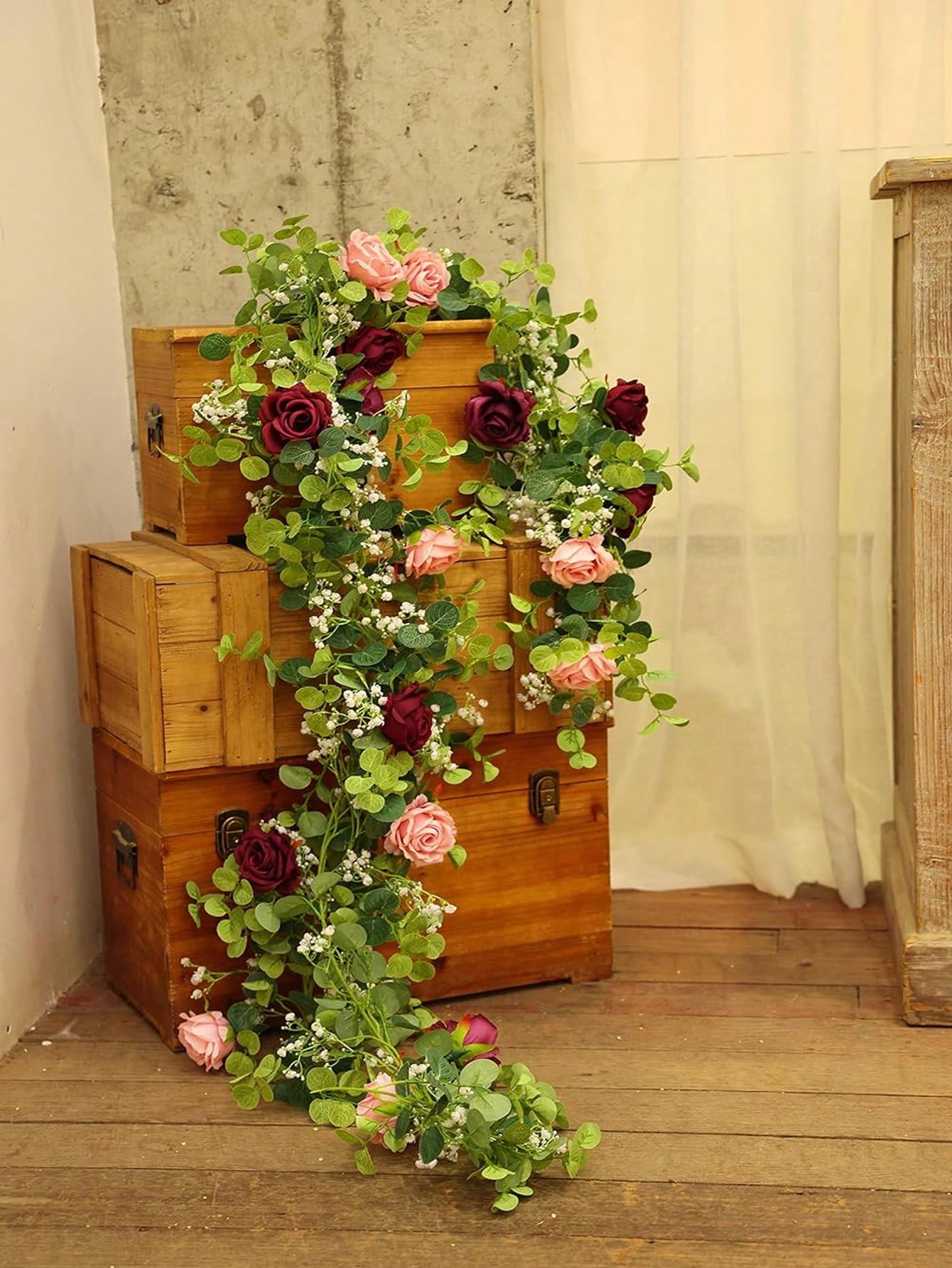 1 PC 5.9FT ประดิษฐ์ Eucalyptus - Art Craft Rose บทวิจารณ์และราคา