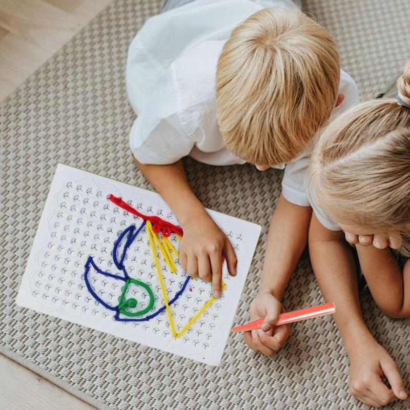 ด้ายสําหรับเด็กที่มีสีสันเด็กว - Art Craft Toddlers บทวิจารณ์และราคา
