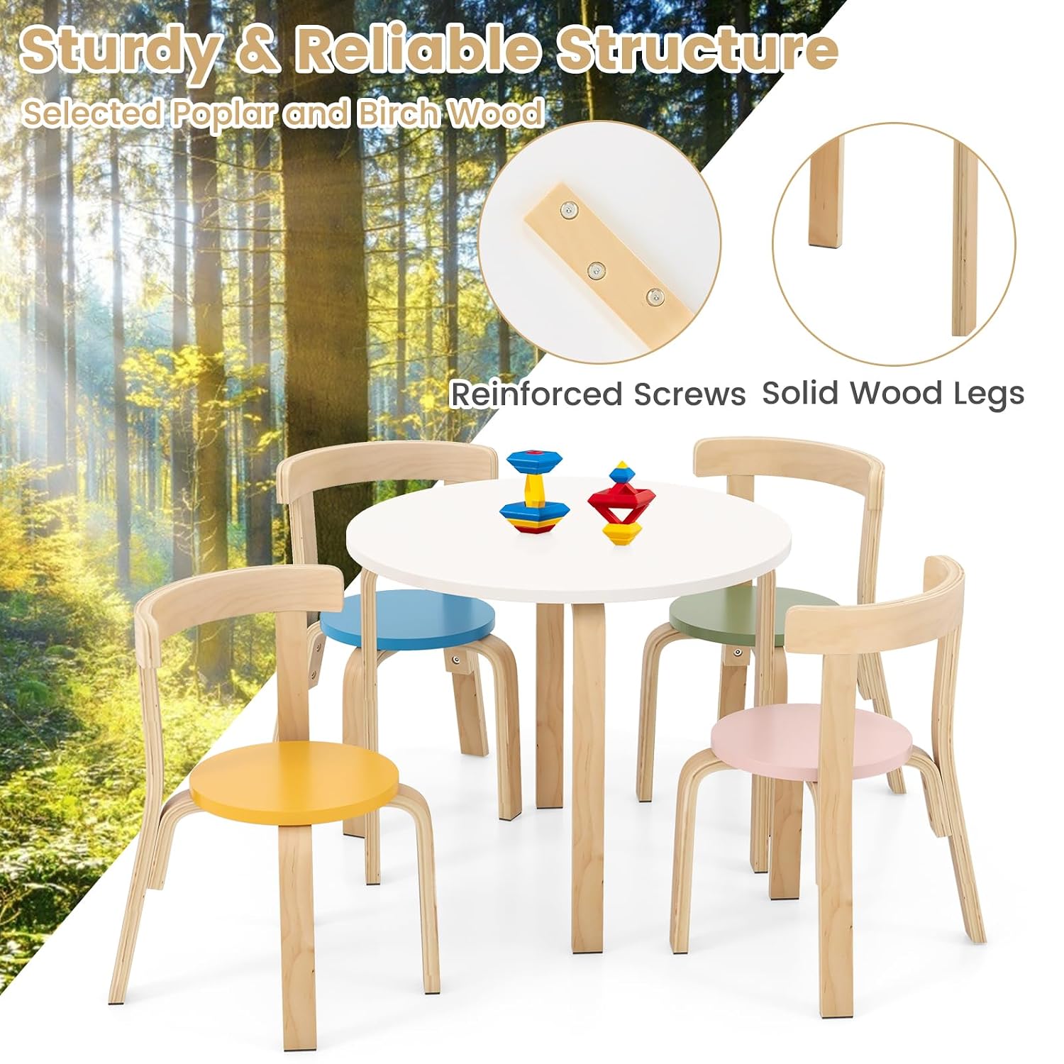 ชุดโต๊ะและเก้าอี้เด็ก 4 ตัว, เ - Art Craft Toddlers บทวิจารณ์และราคา