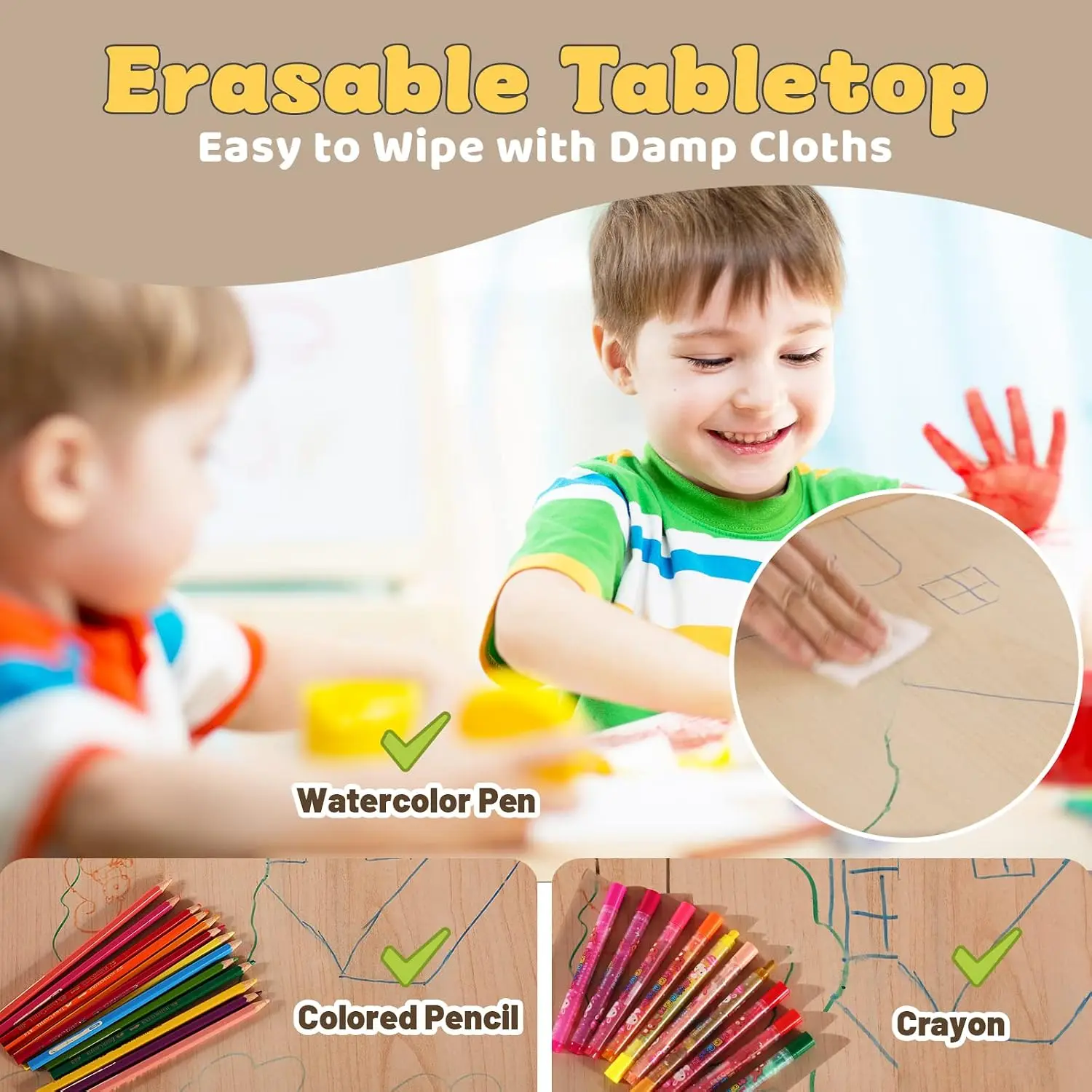 ชุดโต๊ะและเก้าอี้สำหรับเด็กอาย - Art Craft Toddlers บทวิจารณ์และราคา