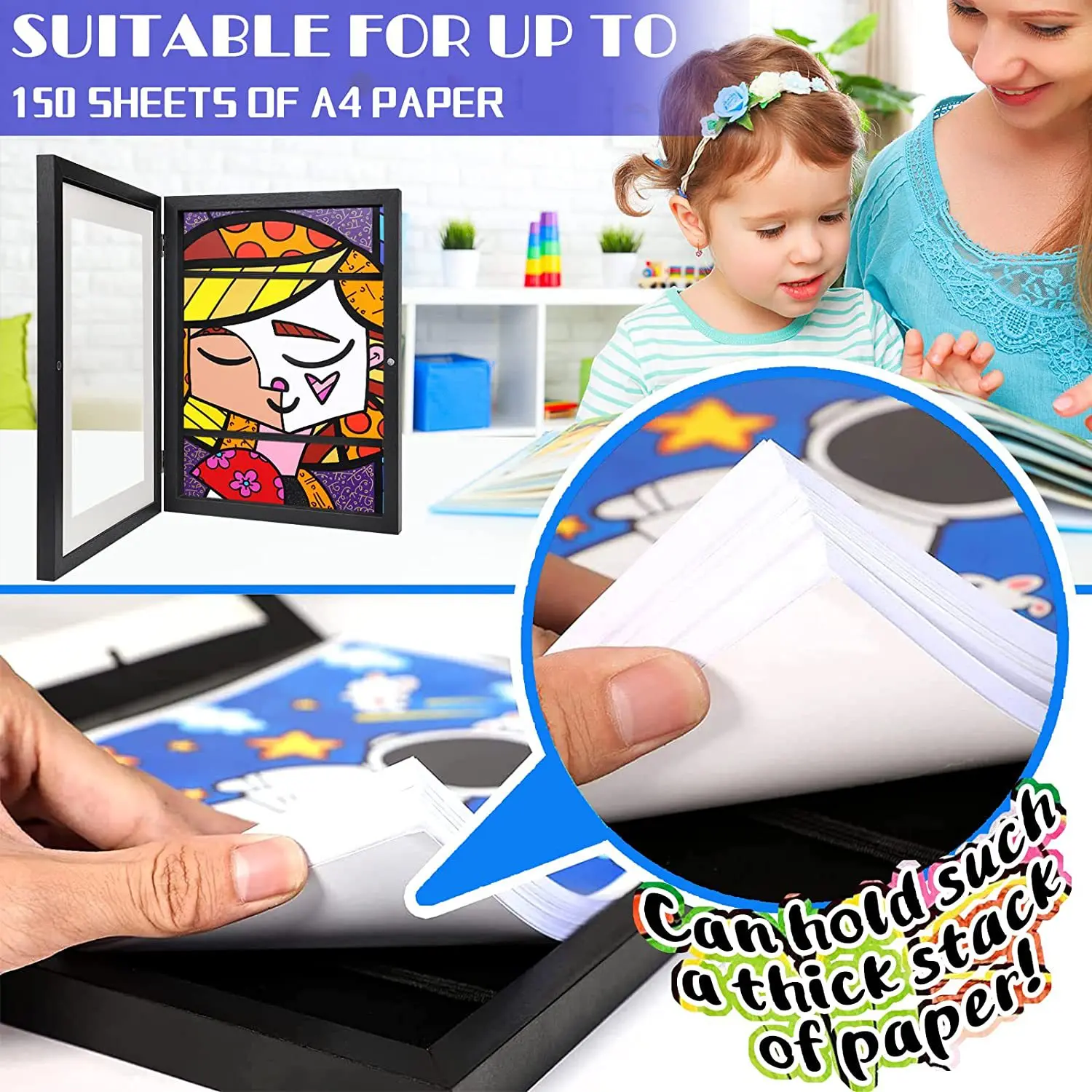 กรอบโปสเตอร์ไม้ A4สำหรับเด็กกร - Art Craft Display บทวิจารณ์และราคา