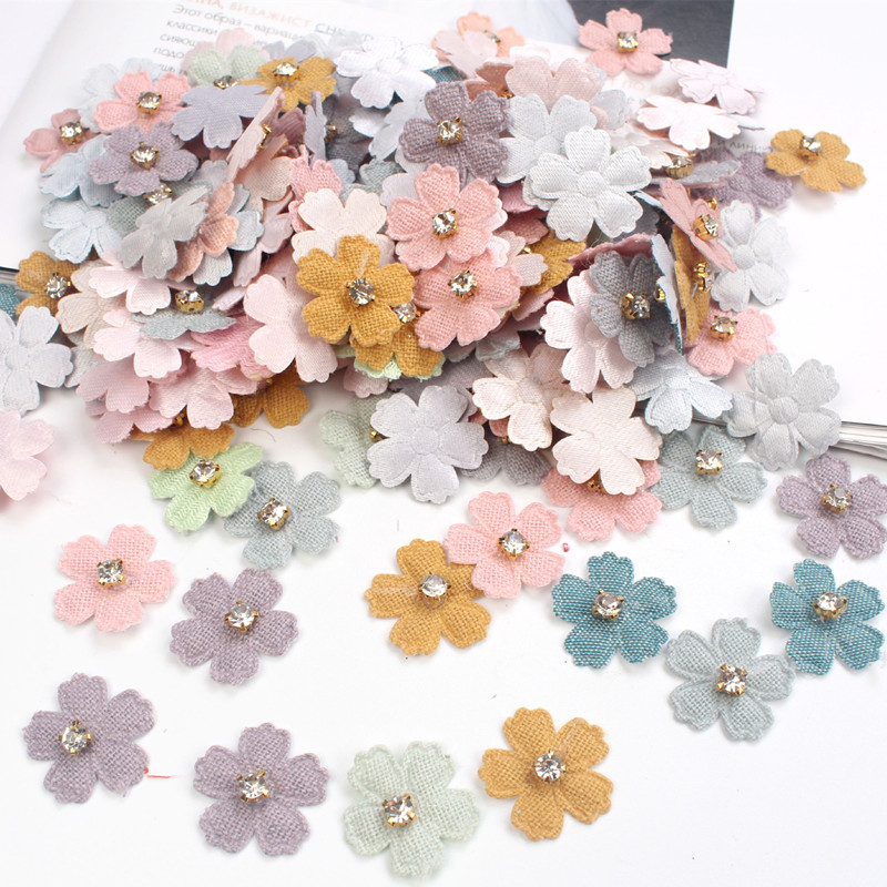 100Pcs 22Mm ผ้าดอกไม้ริบบิ้นดอ - Art Craft Hat บทวิจารณ์และราคา